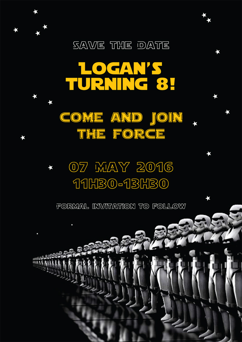 Save the Date - Logan's Turning Eight